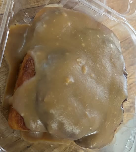 Toffee Rum Cinnamon Roll.