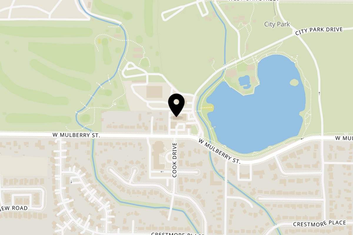Map showing the location of Gelato & aMore on 1720 West Mulberry Street in Fort Collins